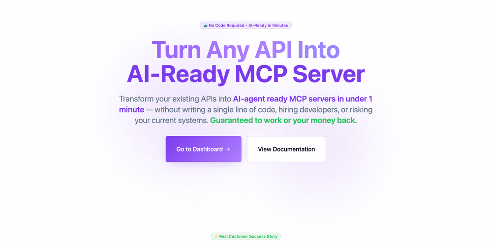 APIMCP.dev - AI-Ready MCP Server Platform
