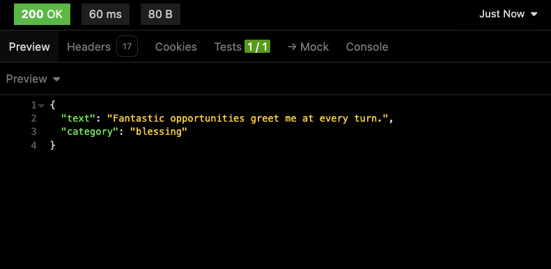 新Affirmations API