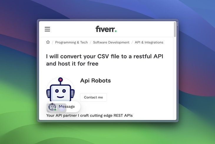 5달러 및 무료 호스팅 비용으로 CSV 파일을 RESTful API로 변환하세요